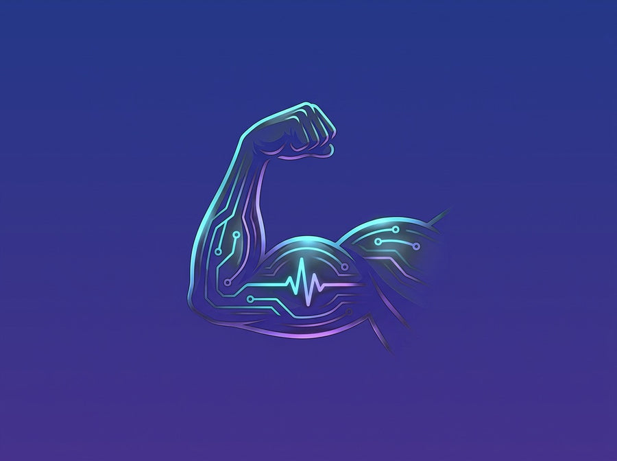Icono de brazo con circuito y pulso NoxiFit